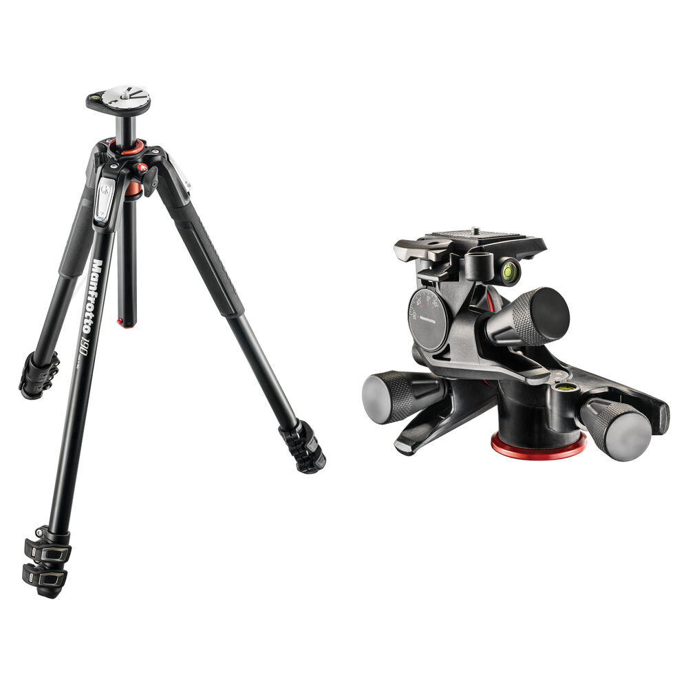 Manfrotto Trípode de Aluminio MT190XPRO3 con Cabezal XPRO Geared 3-Way