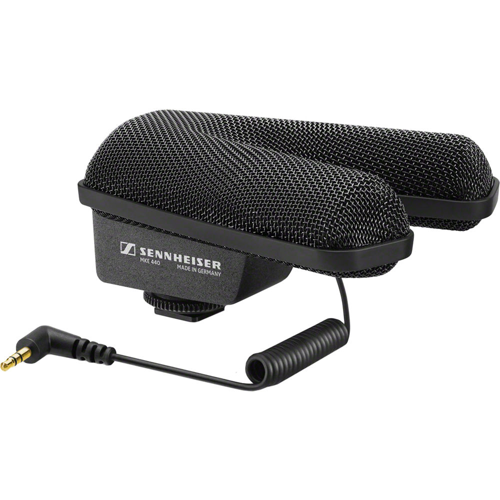Sennheiser MKE 440 Micrófono Shotgun Estéreo Compacto con Patrón Supercardioide, Respue