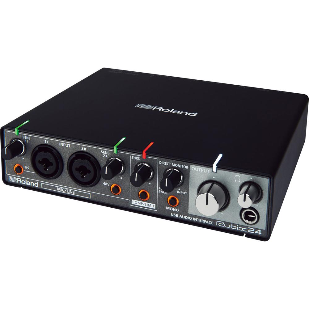 Roland Rubix24 Interfaz de Audio USB 2.0 2x4 con 2 Preamplificadores de Micrófono y Compr
