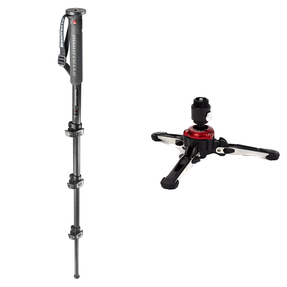 Manfrotto Monopod XPRO MPMXPROC4US de Fibra de Carbono con Base Fluida XPRO - Capacidad de