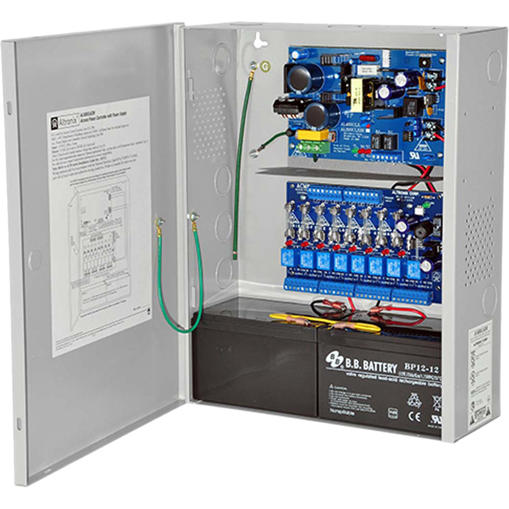 ALTRONIX Fuente de Poder/ Cargador 8 Salidas Controlador de Acceso 12VDC @ 4A / 24VDC @ 3A