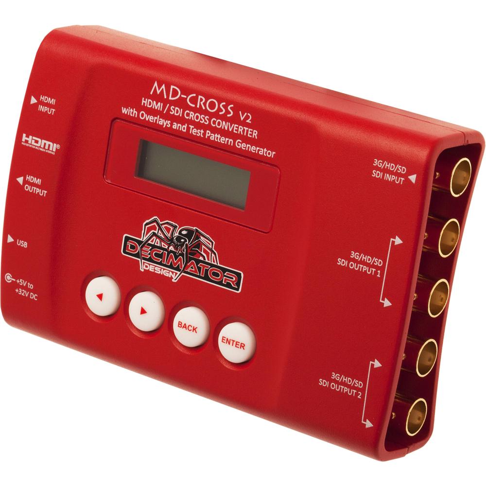 DECIMATOR MD-Cross V2 Convertidor HDMI/SDI Miniatura con Generador de Patrones de Prueba,