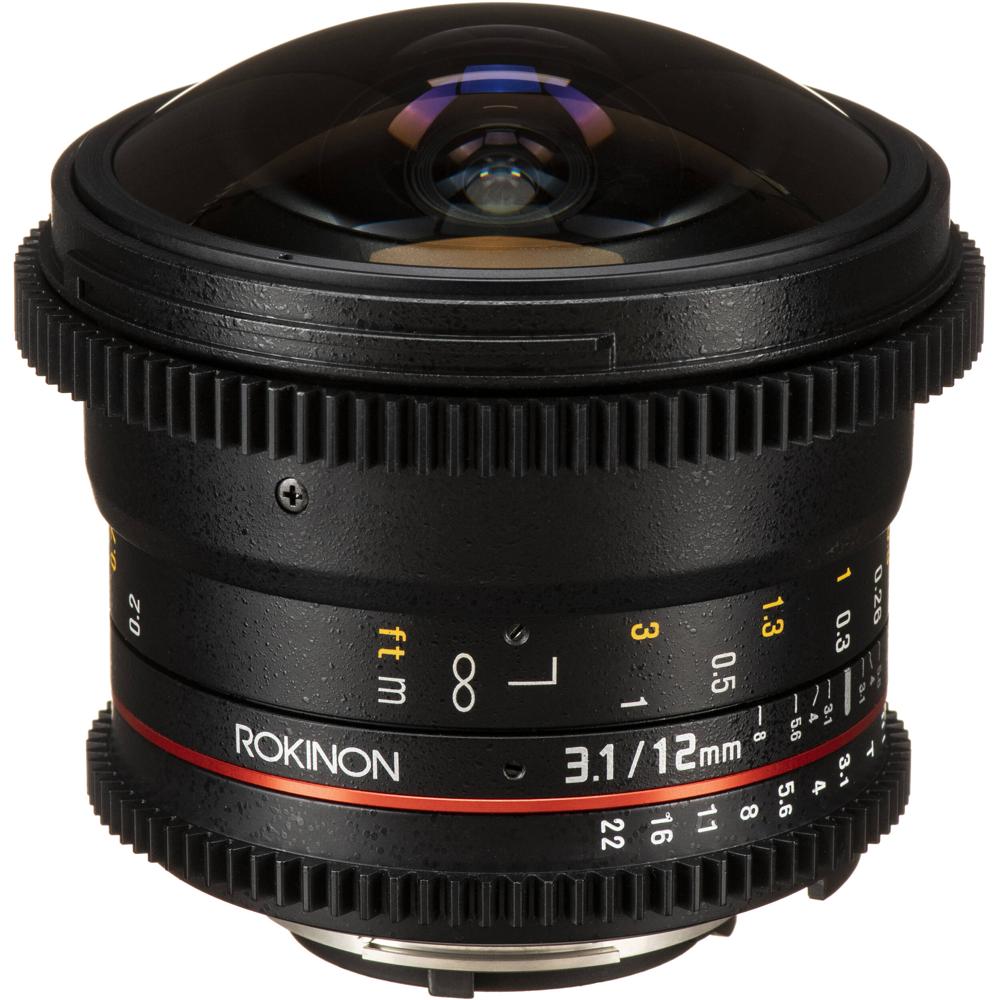 Rokinon 12mm T3.1 ED AS IF NCS UMC Cine DS Lente Fisheye para Montura Nikon F - Apertura T
