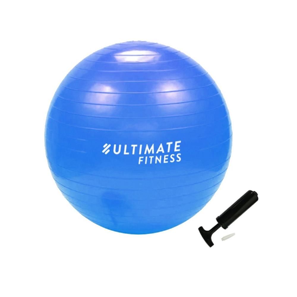 Balón Pilates 65 cm con Inflador Azul
