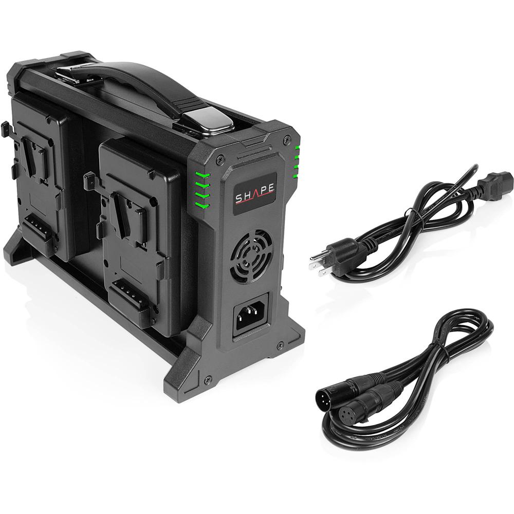 SHAPE Cargador Inteligente de Baterías V-Mount de 4 Bahías