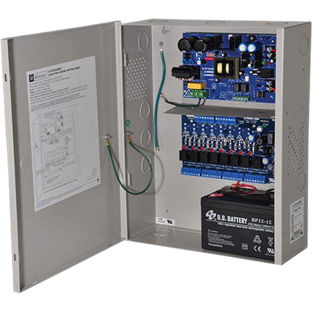 ALTRONIX Fuente de Poder/ Cargador con 8 Salidas PTC, Controlador de Acceso, 12VDC @ 10A,