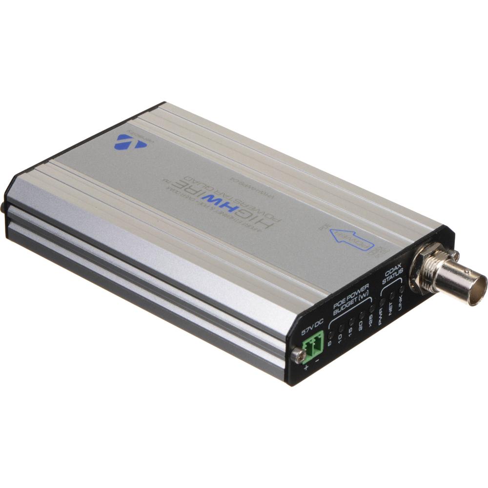 Veracity HIGHWIRE Powerstar QUAD - Transmisor PoE para 4 Cámaras, 25W por Puerto, SafeVie