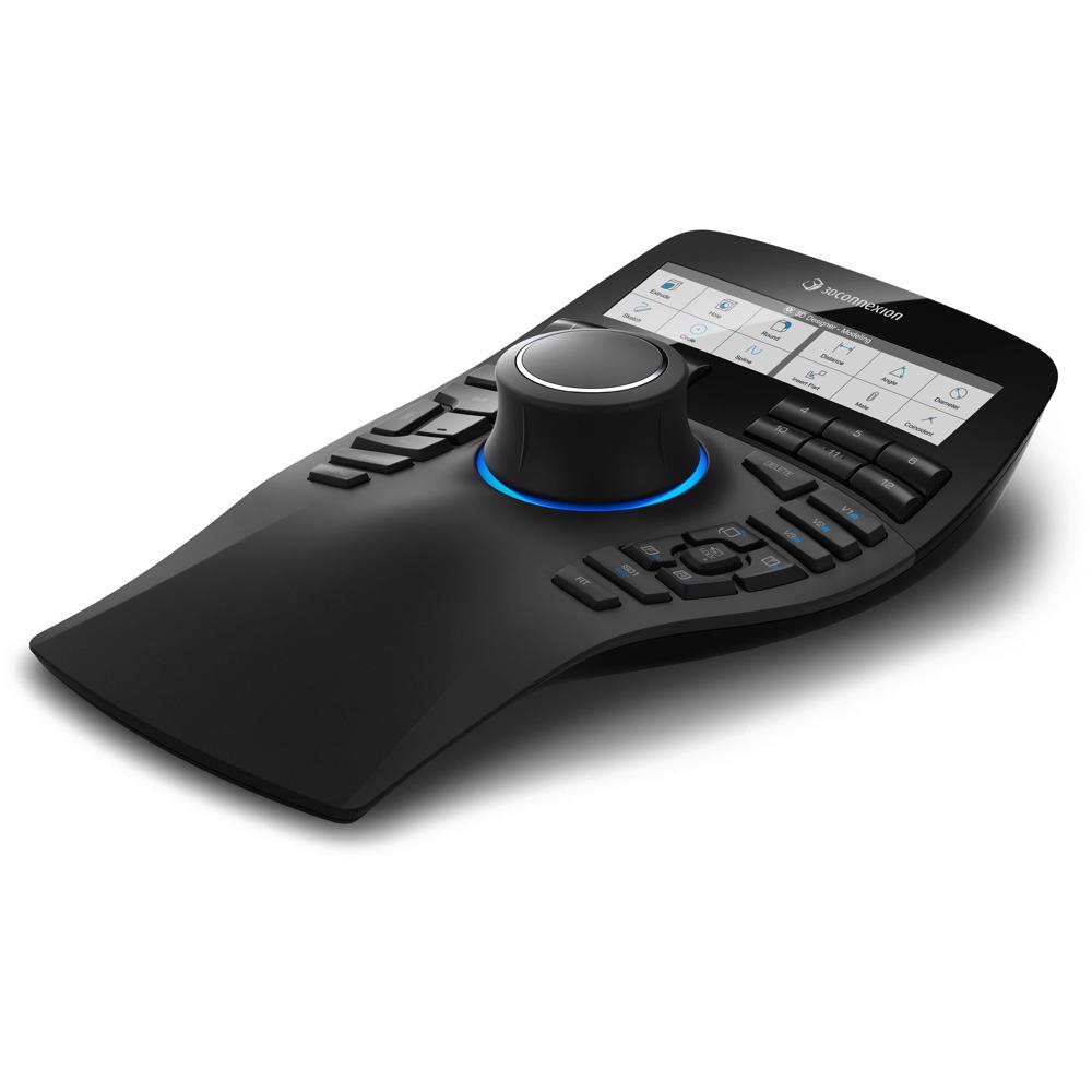3Dconnexion SpaceMouse Enterprise - Controlador 3D con 31 Teclas Programables, Pantalla LC