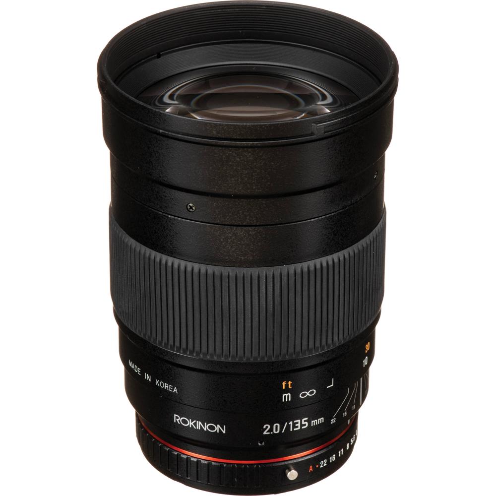 Rokinon 135mm f/2.0 ED UMC Lens para Pentax K - Lente Telefoto Manual con Abertura f/2.0,