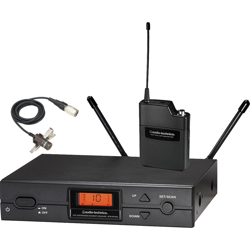 Audio-Technica Sistema de Micrófono Lavalier Inalámbrico ATW-2129c con Transmisor UniPak