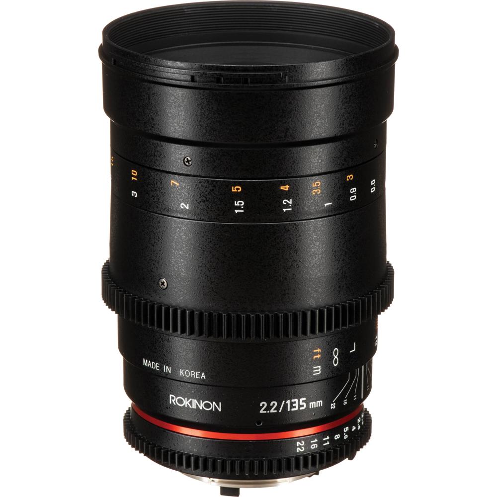 Rokinon 135mm T2.2 Cine DS Lente para Montura Nikon F - Apertura T2.2, Lentes Asféricas H