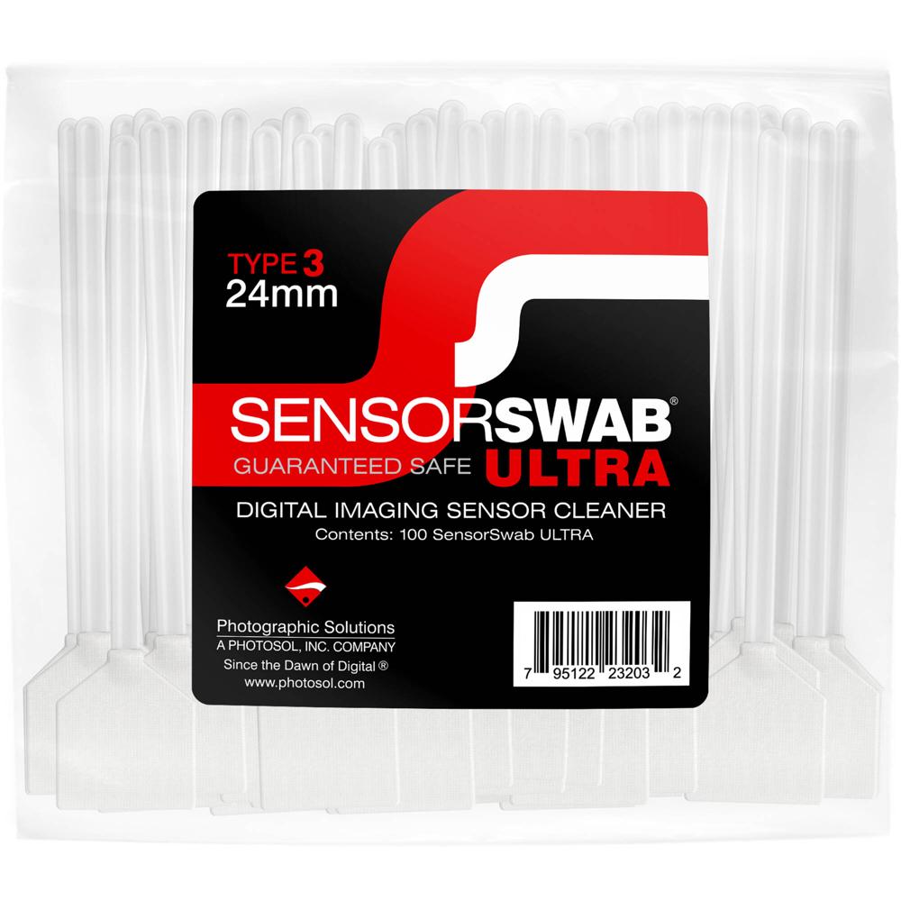 Photographic Solutions Type 3 Sensor Swab Ultra 100-Pack 24mm para Sensores FX y Full-Fram