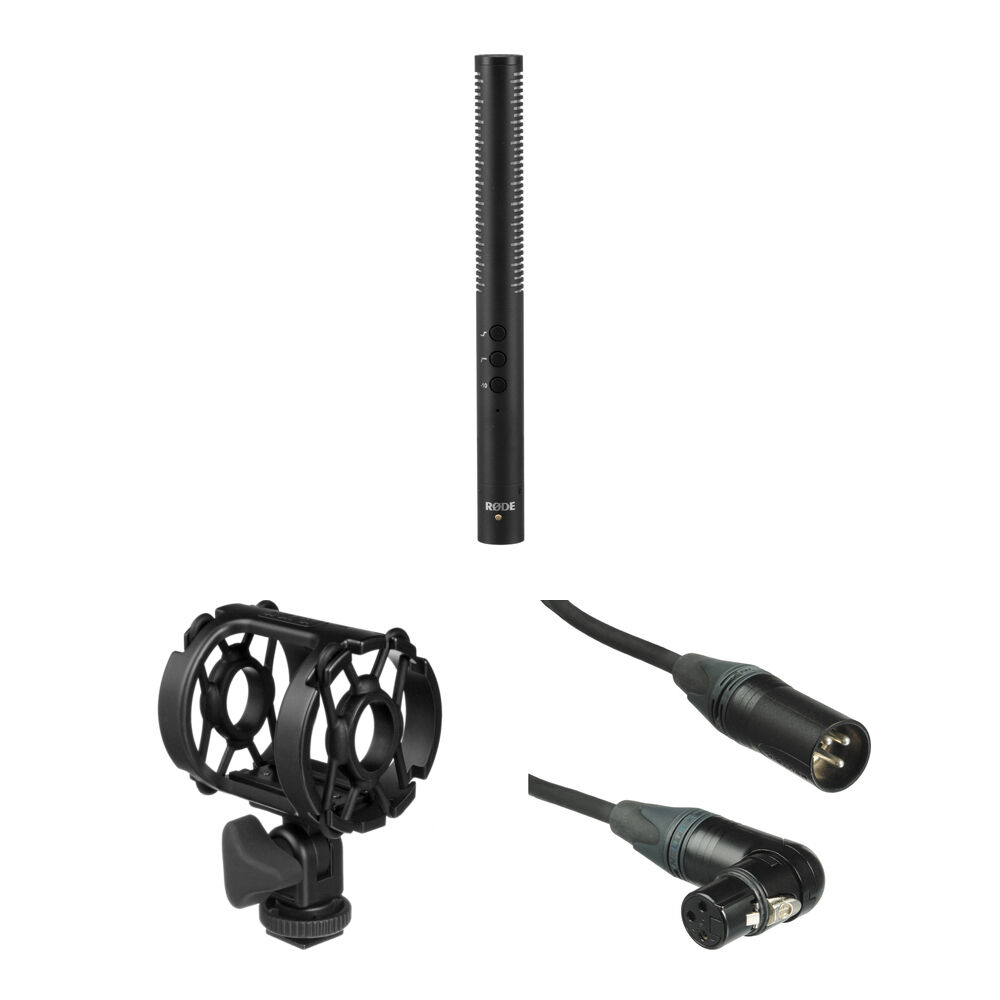 RODE NTG4 Micrófono Shotgun con Shockmount y Cable XLR