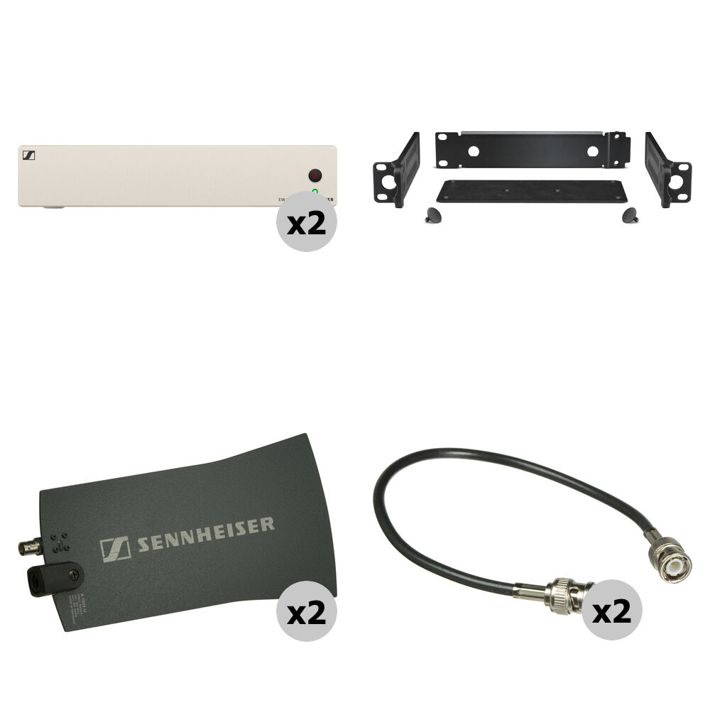 Sennheiser EW-D ASA Kit de Divisor de Antena Activa Dual con Rackmount y Antenas UHF