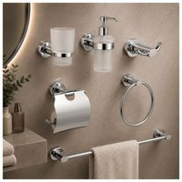 Set de Accesorios para Baño Cromado 6 Piezas ADB10900
