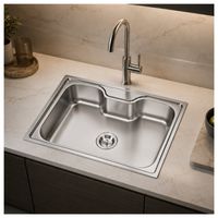 Lavadero de Cocina XM 60 x 45 cm Acero Inoxidable Satinado WS6045B