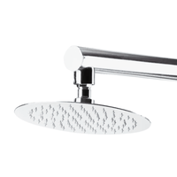 Ducha Redonda Acero Inoxidable 15cm con Tubo 30cm con Monocomando