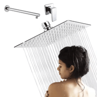 COMBO Monocomando con Cabezal Ducha Completo Acero Inoxidable Cromado