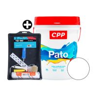COMBO Pintura Látex CPP Bl Mate 4 gl+ Kit Pintor Tekno de Polipropileno/Acero Blanco