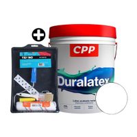 COMBO Pintura Látex CPP Duralatex Bl Mate 4 gl + Kit Pintor Tekno de Polipropileno/Acero Bl