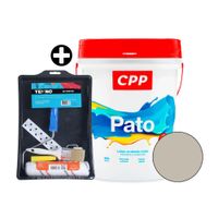 COMBO Pintura Látex Pato CPP Bl Humo 4 gl + Kit Pintor Tekno de Polipropileno/Acero Bl