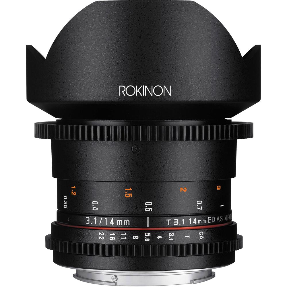 Rokinon 14mm T3.1 Cine DS Lente para Montura Canon EF - Ultra Gran Angular, Recubrimiento