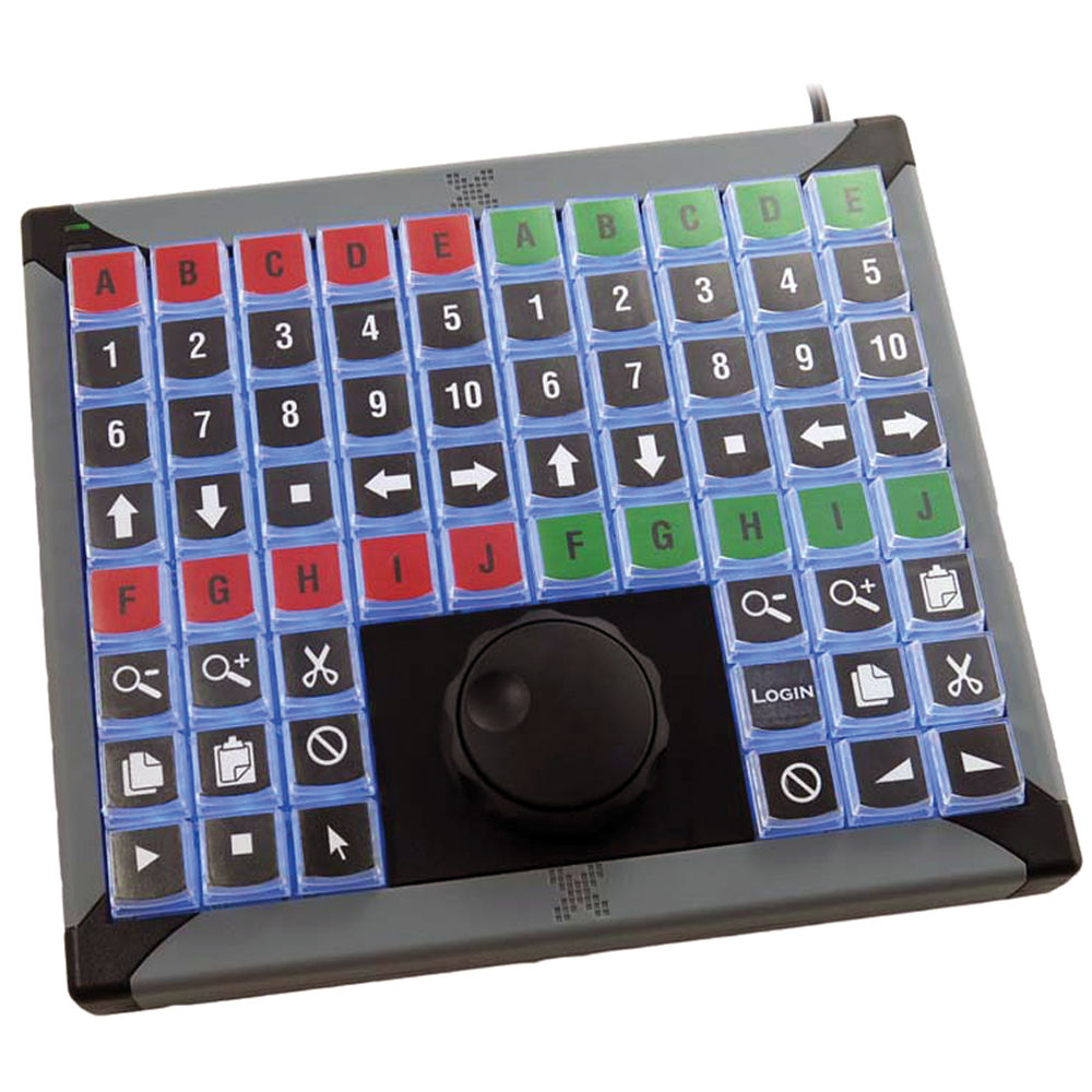 X-keys XK-68+Jog/Shuttle Control Surface con 68 Teclas, Jog/Shuttle Central y Retroilumina