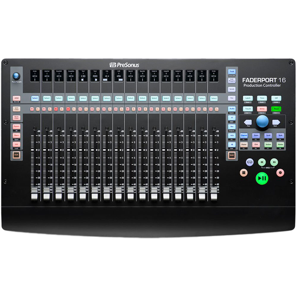 PreSonus Faderport 16 Controlador de Producción de Mezcla con 16 Faders Motorizados Sensi