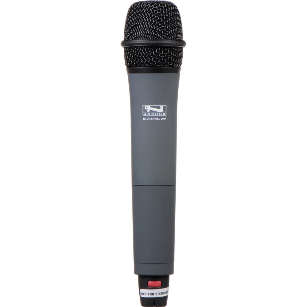 Anchor Audio WH-8000 Micrófono Inalámbrico de Mano UHF de 16 Canales, 540-570 MHz, Bater