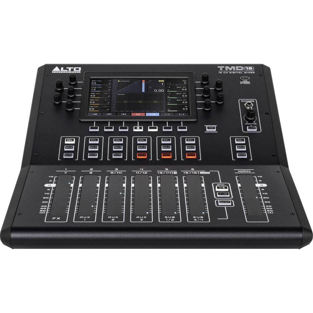 Alto Professional TMD16 Mezclador Digital Compacto de 16 Canales con Bluetooth y USB, Pant