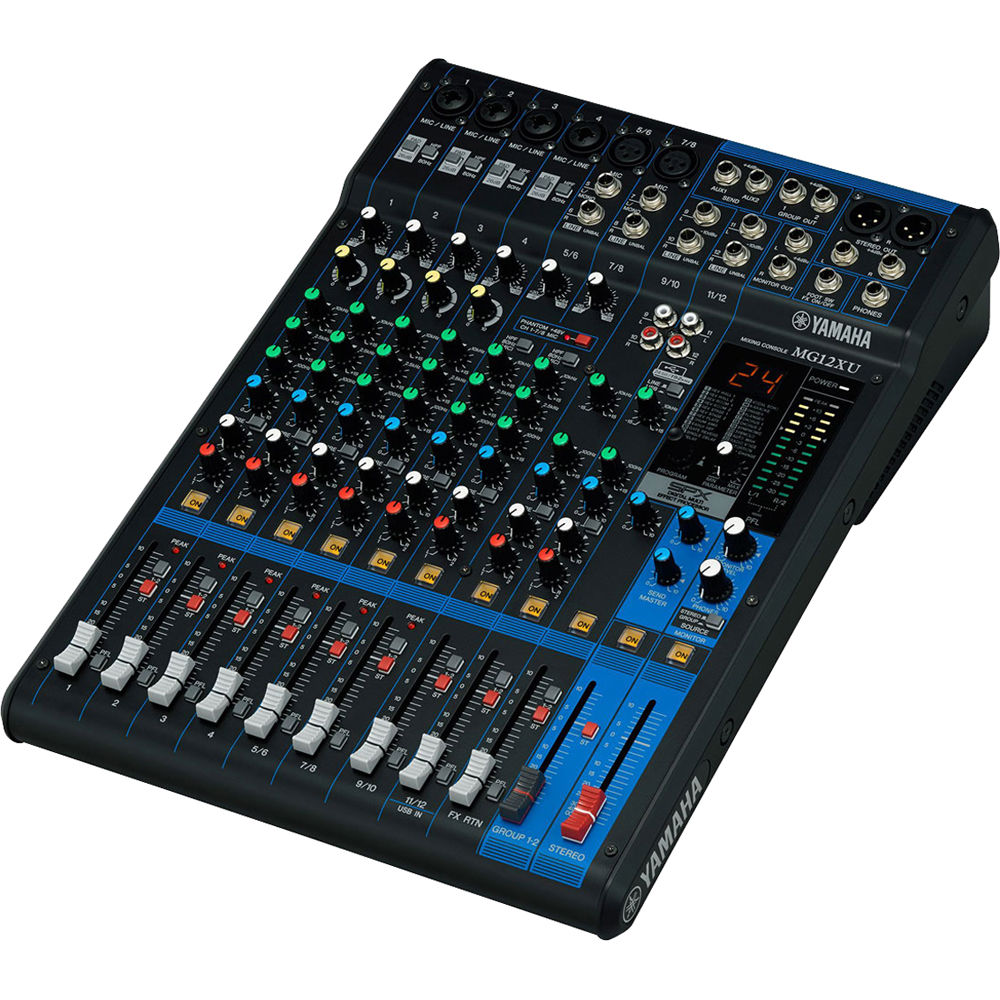 Yamaha MG12XU Mezclador de 12 Canales con Efectos Integrados y Interfaz USB 2-In/2-Out
