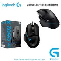 MOUSE LOGITECH G502 X HERO USB 25K DPI LIGHTFORCE BLACK