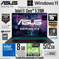 Laptop ASUS Gaming V16  Intel Core 5 210H 8GB RAM 512GB SSD RTX 3050 6GB 16  WUXGA V3607VJ-RP067W