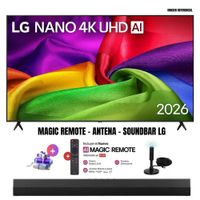 Televisor LG 75'' NANO UHD 4K AI Smart TV 75NU800BPSB 2026 - Magic - Ant - Soundbar LG