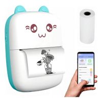 MINI IMPRESORA TÉRMICA PORTÁTIL KAWAI RECARGABLE CELESTE