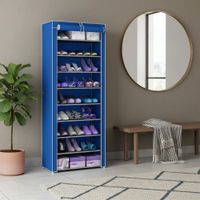 ORGANIZADOR DE ZAPATOS ARMABLE DE 09 NIVELES CIAN