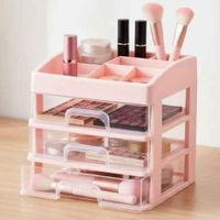 ORGANIZADOR 3 NIVELES DE PLÁTICO ROSADO
