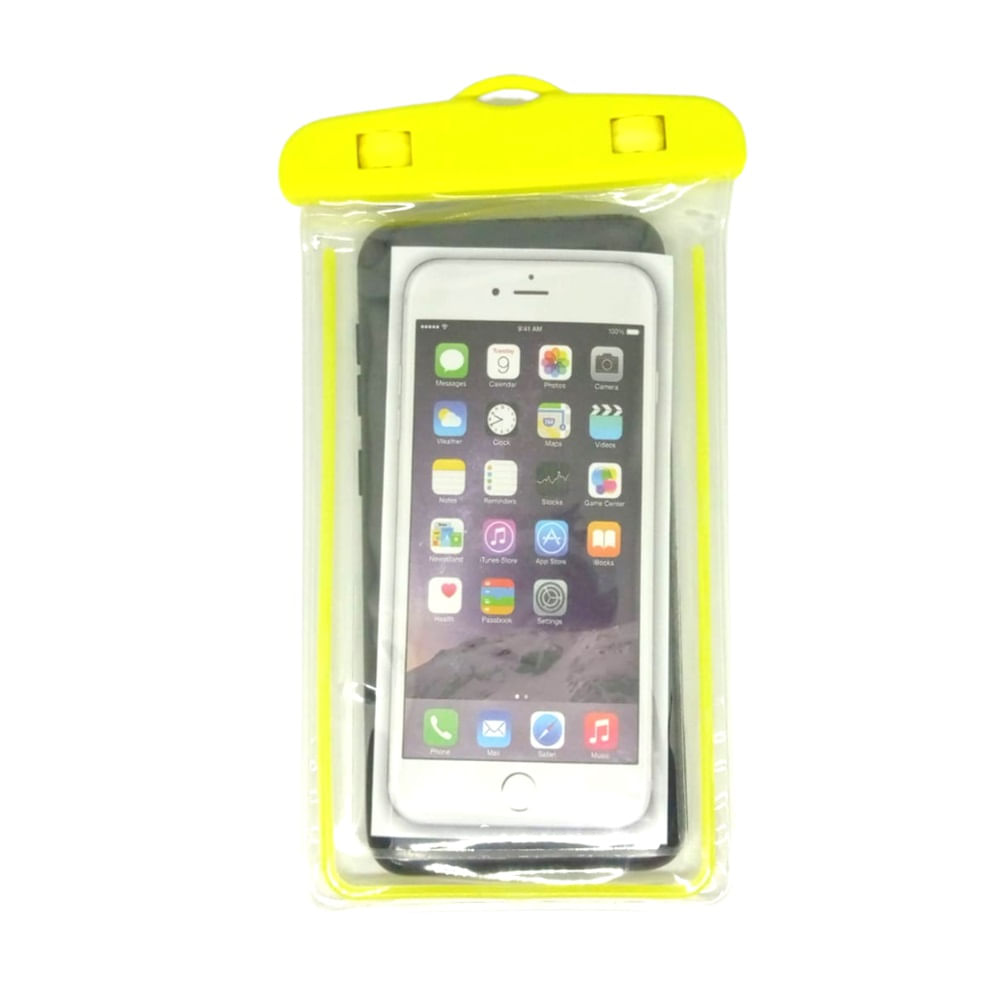 Funda Bolsa Protectora De Agua Para Celular Amarillo