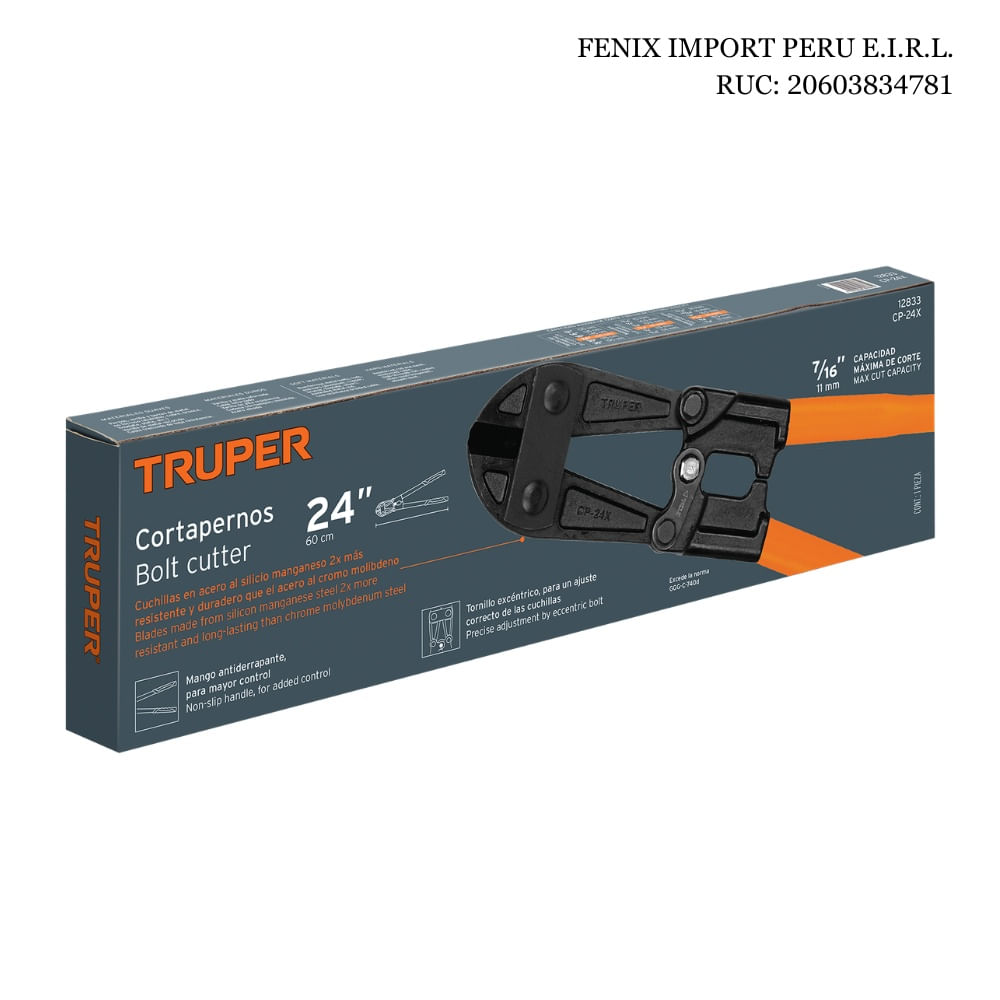 Cizalla Cortapernos Candados Cadenas Indistrial Profesional 24” 60 cm Truper CP-24X