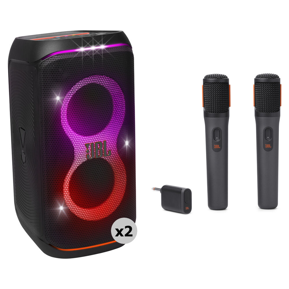 JBL PartyBox Club 120 Altavoces Inalámbricos de Fiesta 160W con Sistema de Micrófono par