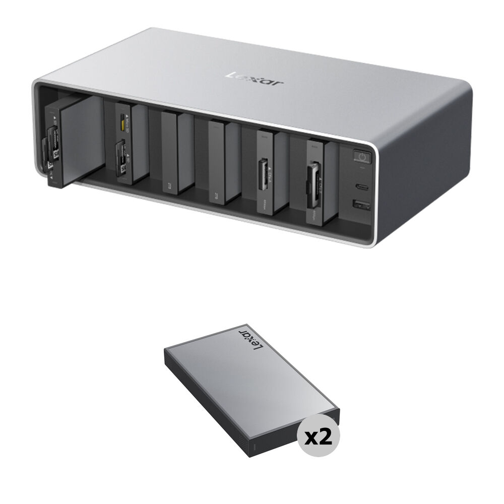 Lexar Estación de Acoplamiento Profesional Workflow con 2 SSDs de 2TB