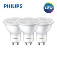 Pack x3 Dicroico LED Philips EcoHome GU10 4.7W Luz Blanca