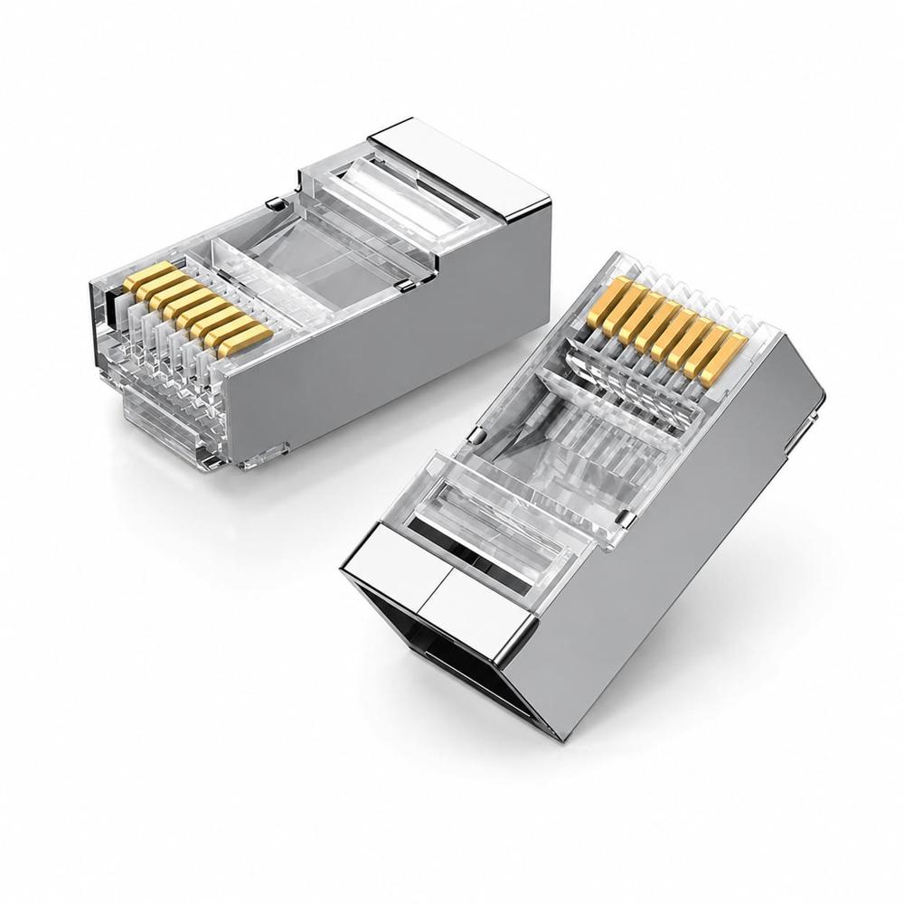 Conector RJ45 Ugreen NW111 Cat6 Metal Blindado 8P8C Pack 100 Unidades