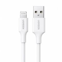 Cable USB-A a Lightning Ugreen US155 MFi 2.4A 1M Carga Rapida iPhone Blanco