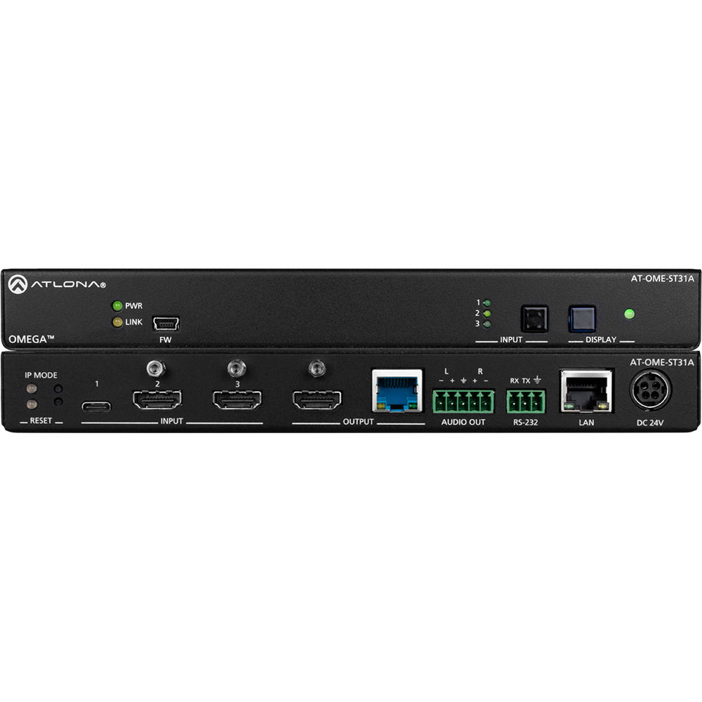 Atlona Switcher 3x1 HDMI/USB-C AT-OME-ST31A con Salidas HDBaseT y HDMI, hasta 4K60 UHD