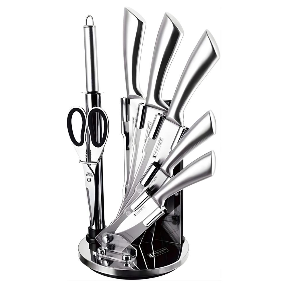 Set de Cuchillos con Base Giratoria de 8 piezas Bass 523BS01
