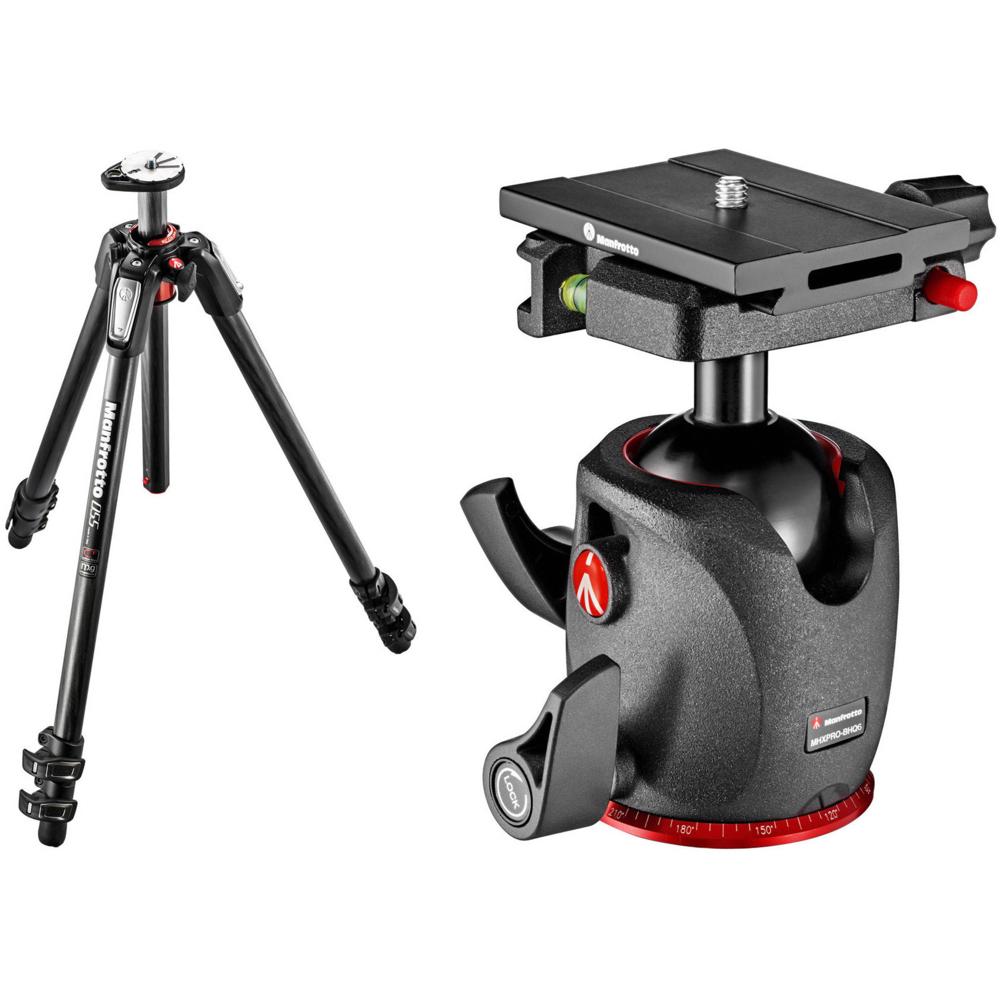 Manfrotto Tripode de Carbono MT055CXPRO3 con Cabezal de Bola XPRO y Sistema de Liberación