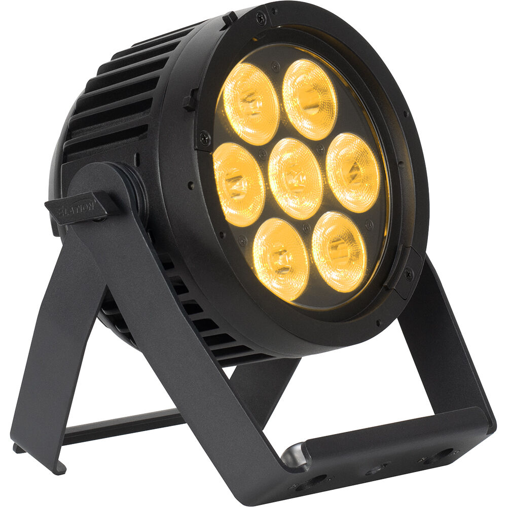 Elation Professional SIX+ PAR RGBLA+UV Par Wash Fixture IP65 - 7 LEDs de 20W, Dimming 0-10
