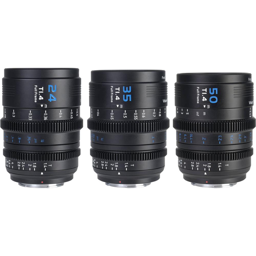 Sirui VP-1 Vision Prime T1.4 Kit de Lentes Cine 3 Piezas 24mm, 35mm y 50mm con Montura Mul