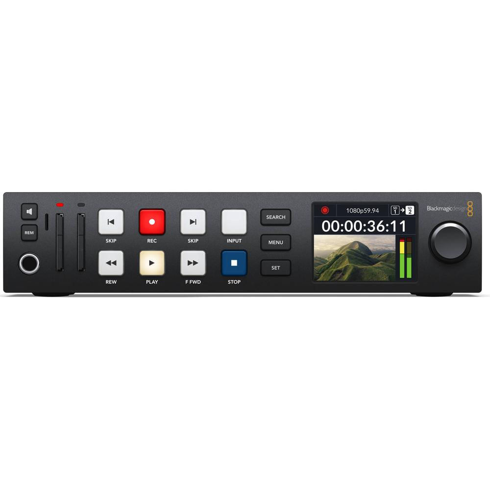 Blackmagic Design HyperDeck Studio HD Plus - Grabador/Playback 4K DCI, 1 RU, 6G-SDI, HDMI